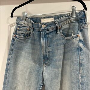 Mother brand the insider crop step fray Jean